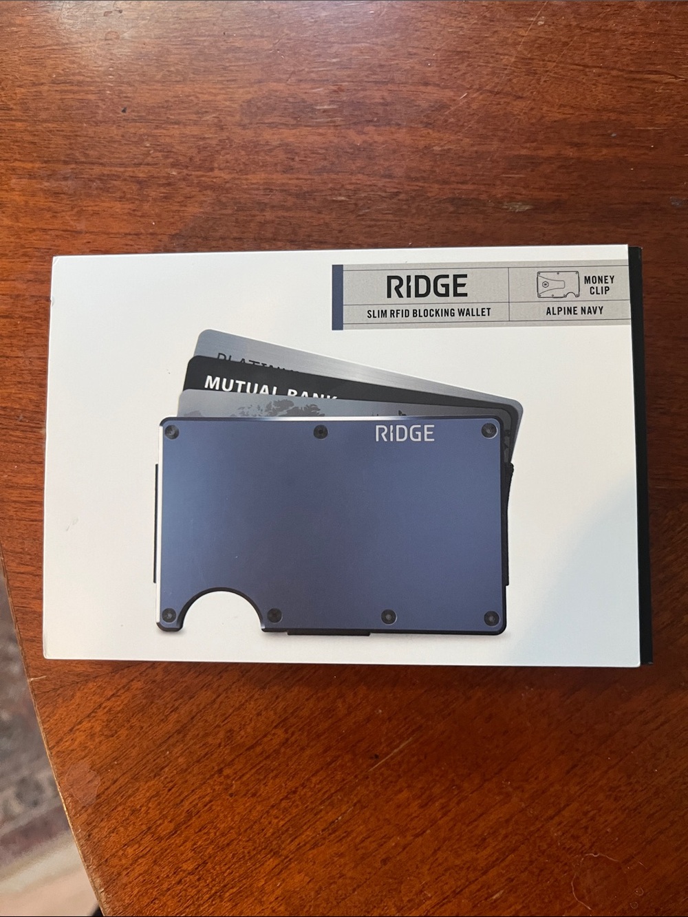 Ridge metal money clip Alpine Blue New in box